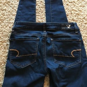 Dark wash skinny jeans